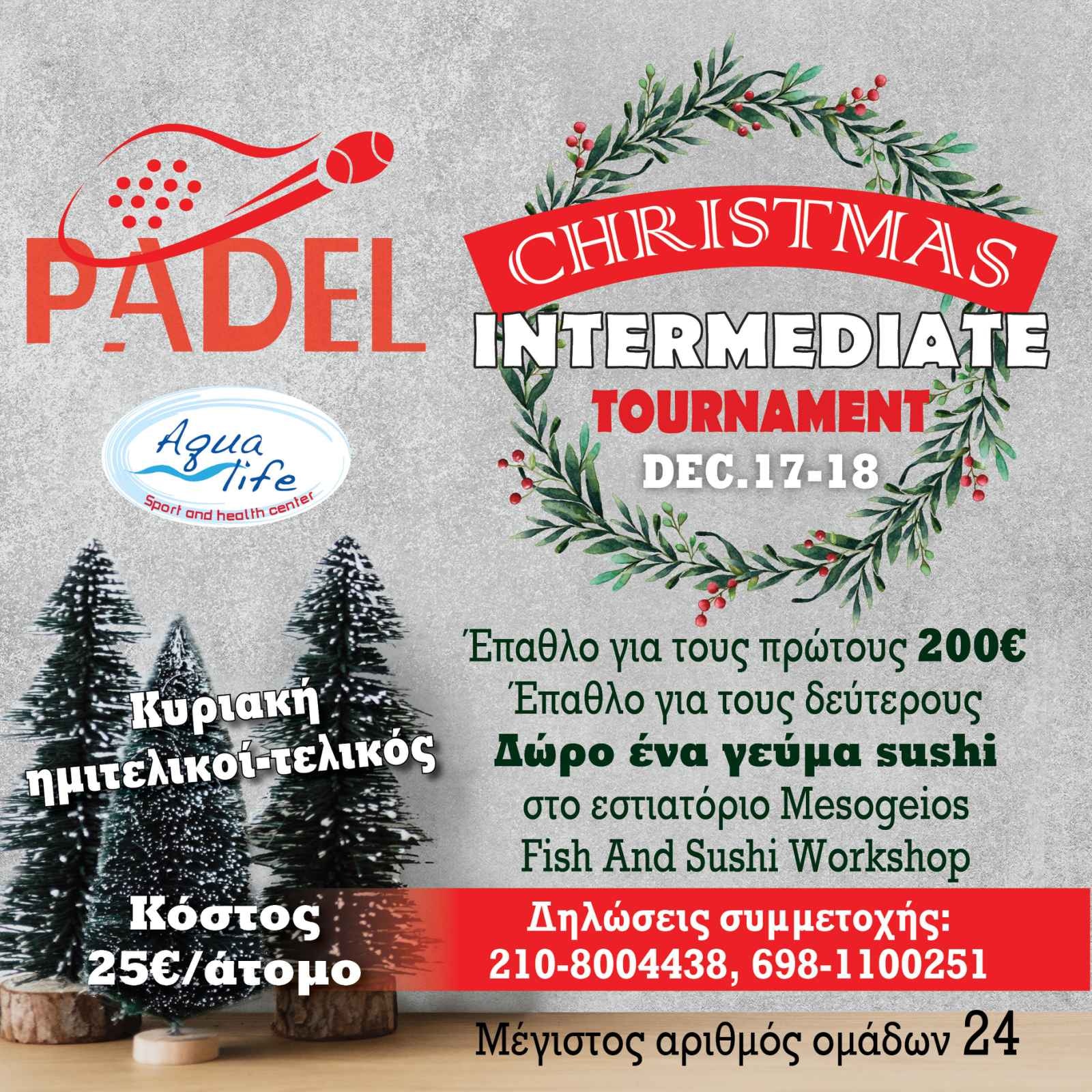 Aqualife Padel-Christmas Intermediate Tournament